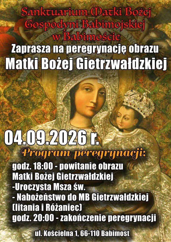 Peregrynacja Obrazu Matki Bożej Gietrzwałdzkiej w Babimoście